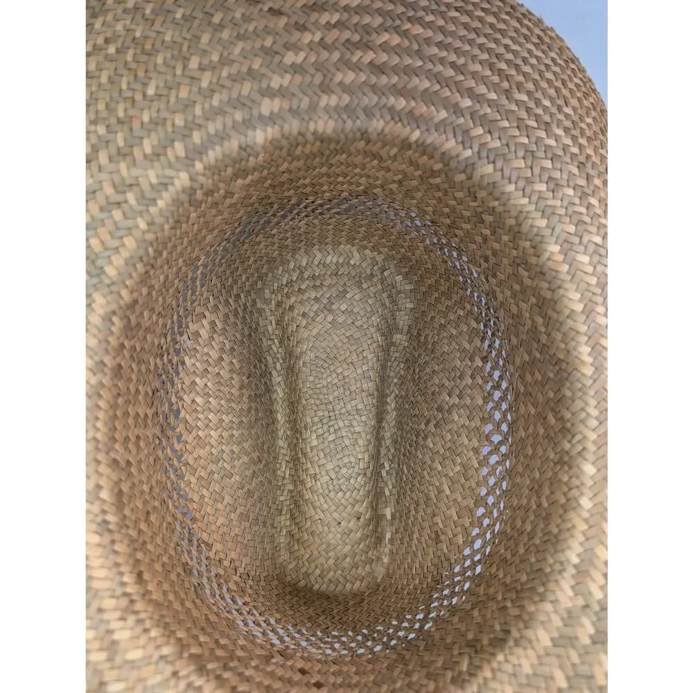 Vintage Turf Paradise Meister Bräu Day Hat Cowboy Straw Western Brown‎ Mens 80s